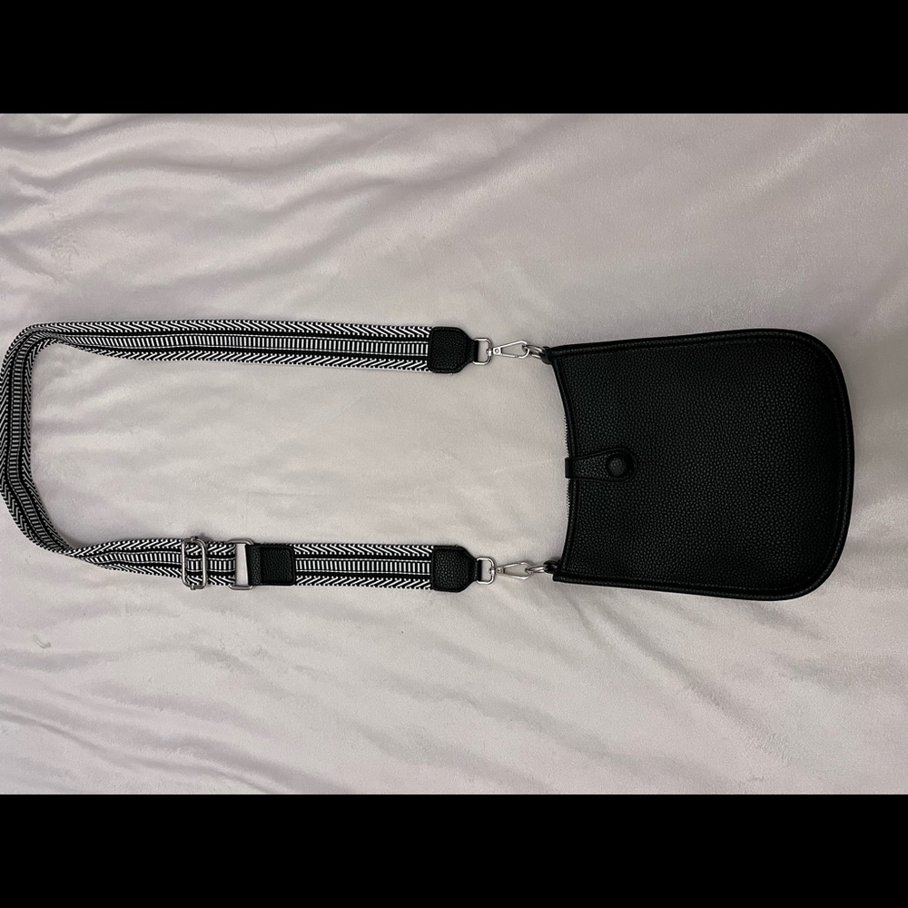 Crossbody black purse.